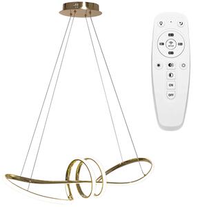 Toolight - LED závesné svietidlo APP824-CP + diaľkové ovládanie, zlatá, OSW-06662