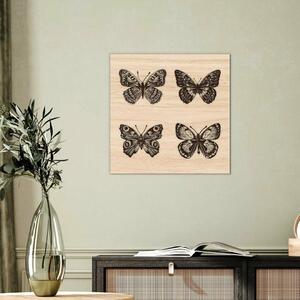DUBLEZ | Retro obraz na dreve - Motýle