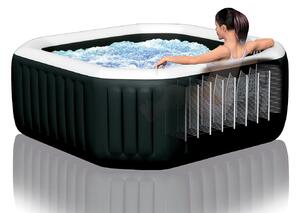 DEOKORK Nafukovacia vírivka Deluxe Octagon systém slanej vody pre 4 osoby (bublinky + masáž + trysky) 800L