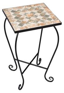 Livarno home Odkladací záhradný stolík s mozaikou (štvorec) (100373191)