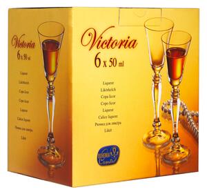 Bohemia Crystal poháre na likér Victoria 50ml (set po 6ks)