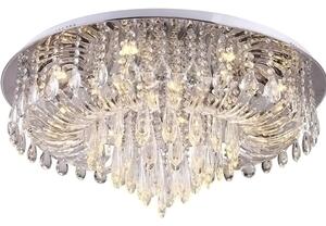 Toolight - Krištáľové stropné svietidlo 9xG9 25W APP781-9C, chrómová, OSW-05099