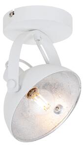 Priemyselné stropné svietidlo biele so strieborným 15 cm nastaviteľné - Magnax