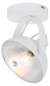 Priemyselné stropné svietidlo biele so strieborným 15 cm nastaviteľné - Magnax