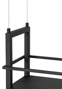 Závesné svietidlo čierne s stojanom vrátane LED 3-stupňového stmievania - Cage Rack