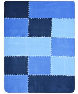 James & Nicholson Farebná deka 150x200 cm JN954 - Modrá | 150 x 200 cm