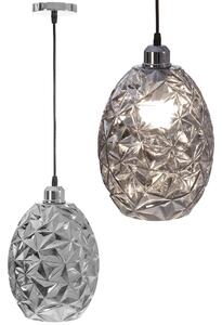 Toolight - Chrómovaná sklenená závesná lampa 1xE27 60W APP564-1CP, chrómová, OSW-09670