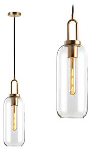 Toolight - Závesné svietidlo zo skla 1xE27 60W APP442-CP, zlatá, OSW-05636