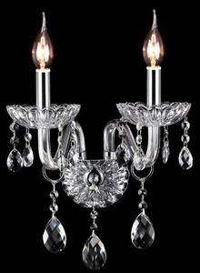 Toolight - Krištáľová nástenná lampa 2xE14 60W 300757, chrómová, OSW-04603