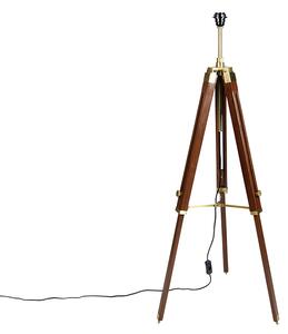 Vintage stojanová lampa mosadzný statív - Cortin