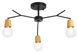 Toolight - Závesné 3-ramenné svietidlo 3xE27 APP693-3C, čierna-hnedá, OSW-05463