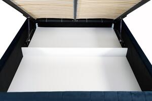 Čalúnená posteľ 180x200 cm Veggie II (modrá). Vlastná spoľahlivá doprava až k Vám domov. 1041790