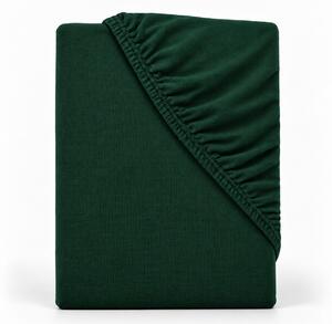 Jersey plachta COMFORT z česanej bavlny - tmavo zelená 90x200 cm