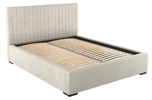 Čalúnená posteľ 160x200 cm Veggie (krémová). Vlastná spoľahlivá doprava až k Vám domov. 1036143