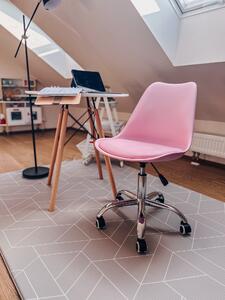 Ružová kancelárska stolička MILANO