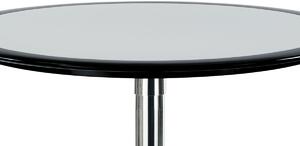 Barový stôl, plast čierno/strieborný, pr.60cm