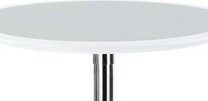 Barový stôl, plast bielo/strieborný, pr.60cm