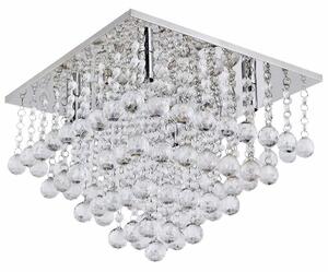 Toolight - Krištáľová stropná lampa 8xE14 60W 392203, chrómová, OSW-04015