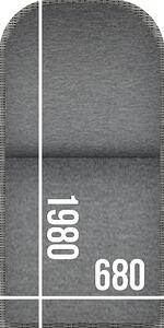 DEOKORK Ratanová lehátko polohovateľné vr. polstrovania 198 x 68 cm BORNEO LUXURY (hnedá)