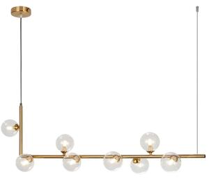 Toolight - Závesná kovová lampa 8xG9, zlatá, OSW-03402