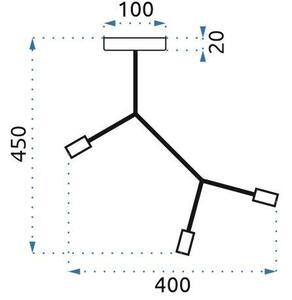 Toolight - Stropné svietidlo 3x27 APP736-3C, čierna, OSW-08793