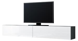 MEBLINE TV stolík VIGO GREY B VG1 180 šedá / biely lesk