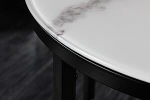 Príručný stolík Elegance 50cm biely mramor