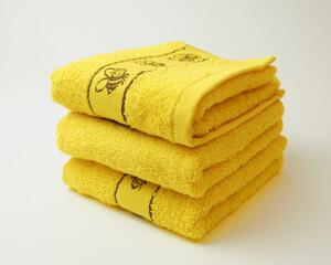 Dobrý Textil Detský uterák s motívom 30x50 - Žltá | 30 x 50 cm