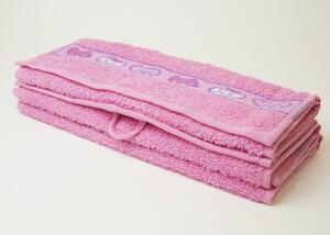 Dobrý Textil Detský uterák s motívom 30x50 - Ružová | 30 x 50 cm
