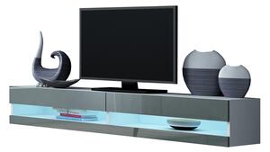 MEBLINE TV stolík VIGO NEW GREY A VG9 biely / šedá lesk