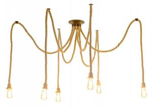 Toolight - Závesná lampa 6xE27 APP680-6CP, zlaté lano, OSW-07864