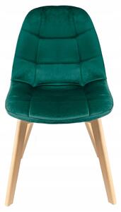 Dekorstudio Zamatová jedálenská stolička COLIN tmavo zelená