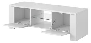 MEBLINE TV stolík WEST biela / šedý lesk