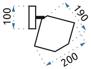 Toolight - Nástenná lampa 1xE27 392180, ružové zlato-čierna, OSW-08559