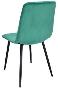 Dekorstudio Zamatová jedálenská stolička PIADO zelená