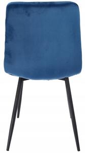 Dekorstudio Zamatová jedálenská stolička PIADO modrá
