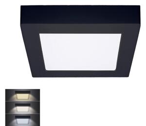 Solight Solight WD171-B- LED Stropné svietidlo LED/12W/230V 3000/4000/6000K čierna hranatý SL1394 + záruka 3 roky zadarmo