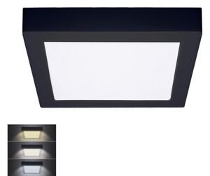 Solight Solight WD173-B- LED Stropné svietidlo LED/18W/230V 3000/4000/6000K čierna hranatý SL1396 + záruka 3 roky zadarmo
