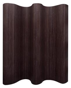 Paraván z bambusu, tmavohnedý, 250x165 cm