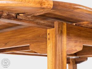 DEOKORK Záhradný teakový stôl ovál ELEGANTE (rôzne dĺžky) 130/180x100 cm