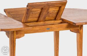 DEOKORK Záhradný teakový stôl ovál ELEGANTE (rôzne dĺžky) 130/180x100 cm