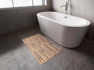 Kúpeľňová penová rohož / predložka PRO-047 Hnedý drevodekor - metráž šírka 65 cm