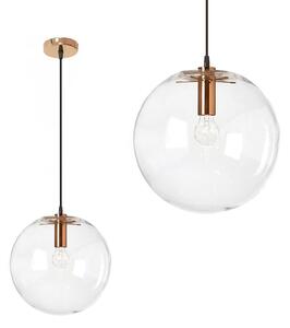 Toolight - Závesné sklenené stropné svietidlo Lassi 20 cm 1xE27, Ružové zlato, OSW-00130