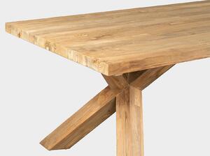 DEOKORK Záhradný teakový masívny stôl SPIDER RECYCLE (rôzne dĺžky) 180x90 cm