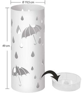 LEOBERT Moderný biely stojan na dáždniky