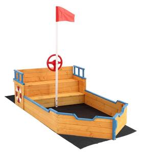 Pieskovisko v tvare pirátskej loďky