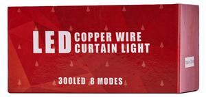 IKO Vianočné svetielka 300 LED, 3x3m – viacfarebné