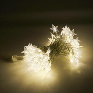 IKO Vianočné svetielka 100 LED, 10m hviezdičky – teplá biela