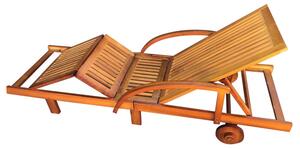 Nastaviteľné drevené relaxačné lehátko