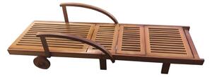 Nastaviteľné drevené relaxačné lehátko
